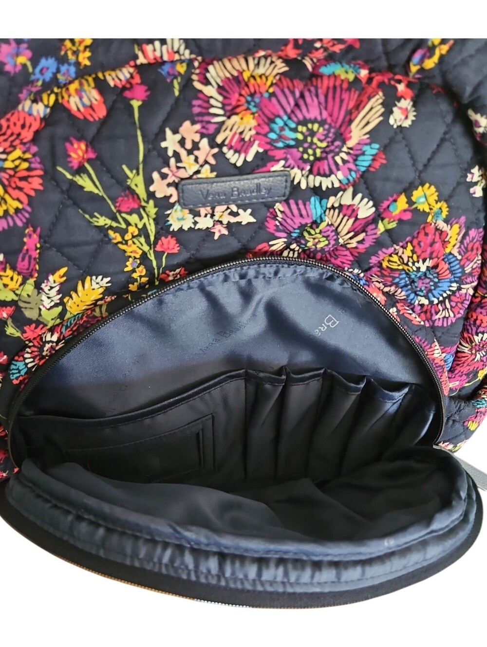 Vera Bradley Midnight Wildflowers Essential Campus Backpack - Picture 4 of 4